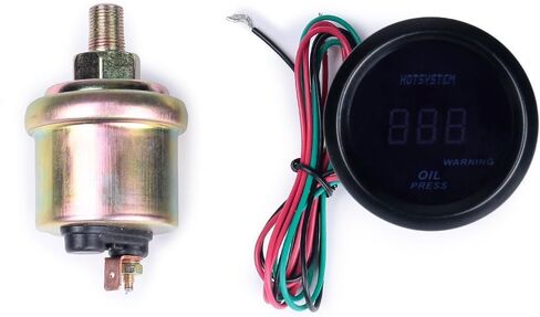الإلكترونية العالمية ضغط الزيت مقياس الضغط متر الأزرق الرقمي LED 2 بوصة 52 مللي متر 0-120 رطل لكل بوصة مربعة للسيارات السيارات السيارات in Kuwait
