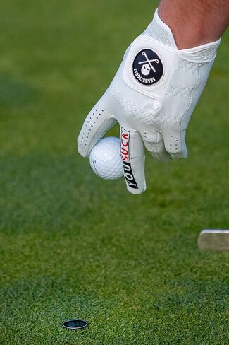 SHANKITGOLF You Suck Funny Golf Glove - Pro Made Cabretta Leather Compression-Fit Glove for Men and Women, Breathable, Lasting Stable Grip, Super Soft, Golf Gift in Saudi Arabia