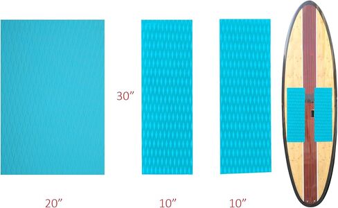 Abahub Non-Slip Traction Pad 1/2 Pieces Deck Grip Mat 30in x 20in Trimmable EVA Sheet 3M Adhesive for Boat Kayak Skimboard Surfboard SUP Black/Gray/White/Green/Navy Blue/Orange in Saudi Arabia