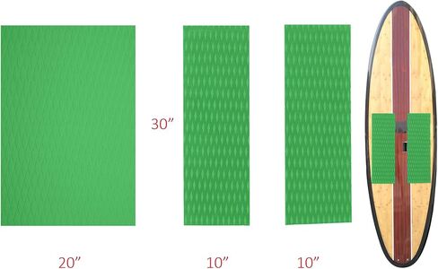 Abahub Non-Slip Traction Pad 1/2 Pieces Deck Grip Mat 30in x 20in Trimmable EVA Sheet 3M Adhesive for Boat Kayak Skimboard Surfboard SUP Black/Gray/White/Green/Navy Blue/Orange in Kuwait