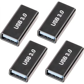 4Pack USB Female to USB Female Adapter for Connecting Two USB Male Ends Devices, USB Female to Female Adapter Extension Connector Compatible with MacBook Pro/Air, IPad Pro Google Pixel,Apple Etc.