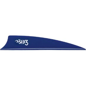 ريشة Bohning X3، 3 بوصات، أزرق، 36 قطعة