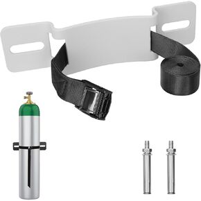 2PCS Propane Tank Holder，Propane Tank Mount，Steel Fabrication Nitrogen Tank Holder with Screws and Safety Chain Supported 4"-12" Suitable for Conversion of Various Gas cylinders （Black）
