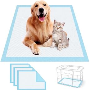 Puppy Pads with Leak-Proof Quick-Dry Design for Square Pet Playpen Standard Absorbency Dog Training Pads Dog Potty Pads for Cat Cage and Dog Crate (Small（25 Count - 29.4"x22.8"）)