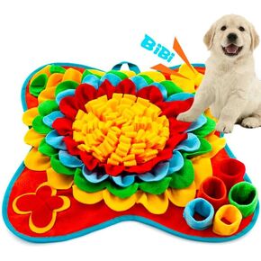 Flower Shaped Pet Snuffle Mat, Thin Dog Slow Feeding Pad, Interactive Dog Puzzle Toys for Small-sized Dogs, Pet Training Supplies (Red) in Saudi Arabia