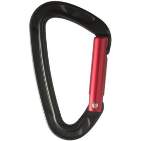 Stubai Rock Clip 2.0 Straight Gate Anodized Carabiner, Black