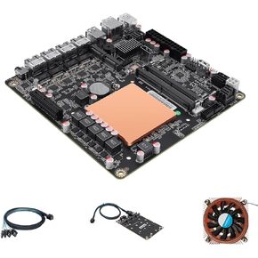 6-Bay NAS Mini-ITX Motherboard with Pentium Gold 8505 5-core Processor, 4X 2.5GB LAN Ports, 6X SATA3.0, 2X DDR5, 6X M.2 NVMe, Dual 4K Display, 5X USB