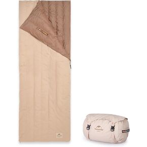Naturehike Cold Weather Goose Down Ultralight Sleeping Bag, Cotton Fabric 750FP Sleeping Bags, Compact & Portable Down Sleeping Bag for Adults, Backpacking with Storage Bag