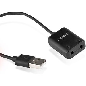 JOBY Wavo USB Adapter, USB Adapter for Wavo Microphone, Compatible with PC, Laptop, Mac, Portable Video Conference Kit, Universal Compatibility, for Perfect Audio Recordings
