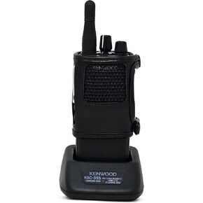 TurtleBack Kenwood NX1300 NEXEDGE D Ring Carry Holder Case, Holder fits Kenwood NX-1300 Series Radio Black Leather Duty Holster with D Rings, Heavy Duty,