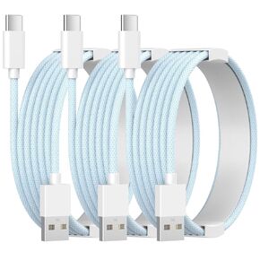 [Apple MFi Certified] Car Carplay Cable for iPhone 16 Pro USB C,3Pack 5ft USB A to Type C Car Charger 60W Fast Charging Cord Fast Data Sync Nylon Braided for iPhone 16 Pro/16 Pro Max/16 Plus/15 iPad