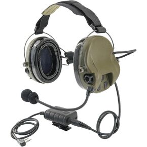 MH302 Tactical Headset with Bluetooth Extension Line,Hearing Protection Ear Muffs,Behind-The-Head,Noise Cancelling