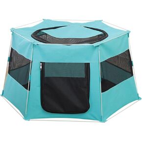 غرفة تسليم القطط، روضة حيوانات أليفة محمولة قابلة للطي للقطط، قلم تمرين، خيام عزل، أقفاص للكلاب، منزل بيت رائع للاستخدام الداخلي والخارجي، استخدام جرو أرنب (كبير + أزرق) in Kuwait