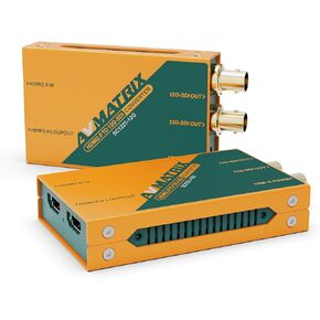 AVMATRIX حجم الجيب الصغير 12G-SDI SC1112-12G (12G-SDI إلى HDMI2.0 4K) وSC221-12G (HDMI2.0 إلى 12G-SDI 4K) محول بث 4K (SC1112-12G 12G-SDI إلى HDMI2.0 4K)