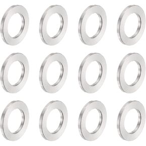 uxcell 12pcs Aluminum Spacer 8.2mm Bore x 16mm OD x 8mm Length Screw Bushing Plain Finish Round Metal Spacer for M8 Screws Bolts and Rods