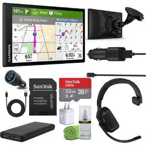 Garmin Dezl OTR620 GPS Truck Navigator 6" Display Touchscreen, Commercial GPS Navigation for Semi-Truck Drivers, Bundle with 32GB SD Memory Card + dēzl Headset 110 Premium Trucking Headset + More