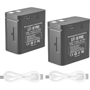 2X10500mAh Replacement LIT-10 Battery Pack for Spy Point Cellular Trail Cameras,Compatable with Link Micro LTE/LM2/Cell Link Camera,Rechargeable Battery for Spy Point Hunting Trail Camera