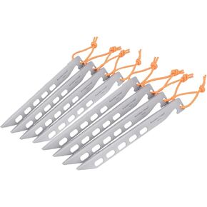 Boundless Voyage 8pcs/lot Titanium Tent Pegs 20CM Ultralight Camping V-Shaped Tent Stakes Outdoor Canopy Nails Pegs Hardware Ti4011P
