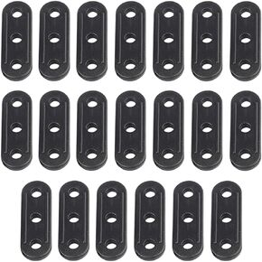 20Pcs Black Plastic 3-Hole Guyline Tensioners Rope Tensioners Tent Guy line Cord Adjuster for Camping Hiking Picnic Outdoor