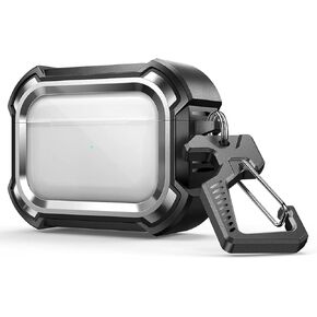 Dexnor Magnetic Case for AirPods Pro 2nd/1st Generation (2023/2022/2019), Compatible with MagSafe, Drop-Proof Lock Full-Body Shockproof Hard Protective Cover Rugged Bumper Cases with Carabiner