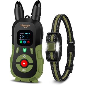 E-Collar, Dog Shock Collar for Large Medium Small Dogs with 3300FT Remote Control, 4-in-1 Training Modes, Dog Training Collar with IP67 Waterproof,Security Lock,Flashing Light,USB Rechargeable