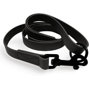 Waterproof Daily Dog Training Leash, Working Dog Leash, Strong, Over Shoulder Leash, Cross Body Leash, Coated Webbing Leash (Black, W 3/4" * L 4')