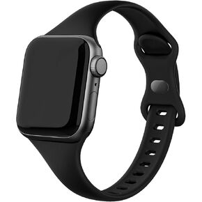متوافق مع أحزمة ساعة Apple مقاس 41 مم 38 مم 40 مم 42 مم 44 مم 45 مم 49 مم، سوار معصم بديل صغير الحجم من السيليكون الرياضي الناعم لساعة iWatch Ultra Series 9 8 7 6 5 4 3 2 1 SE Sport Edition للنساء والرجال