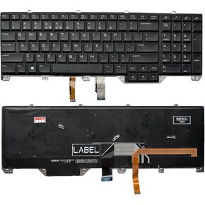 Laptop Replacement US Layout with Backlight Keyboard for Dell Alienware 17 R4 & Alienware 17 R5 Laptop, Dell Alienware 17 P31E 00WN4Y 0WN4Y PK131QB1A00 US Layout Backlit Keyboard