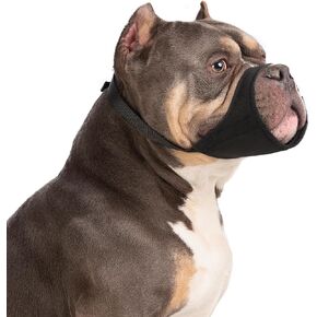 Winmany Large Medium Dog Muzzles, Short Snout Dogs Muzzle to Prevent Biting Barking Eating, Fit for Bully Boxer Chow Chow for Grooming Walking (M)