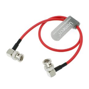 Uonecn Ultra-Thin 12G Flexible Coaxial SDI Cable, Right Angle BNC Male to BNC Male Coax Cable for RED Komodo| Atomos Monitor for 4K Video Camera 75 Ohm 50CM|19inch