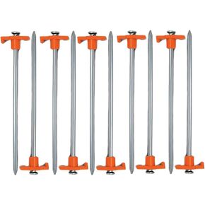 Tent Pegs Heavy Duty Camping Pegs Ground Pegs Awning Pegs Long Steel Ground Stakes Metal Tent Pegs(10pcs)