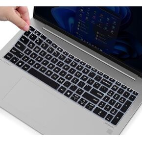 Keyboard Cover Skin for 2024 HP EliteBook 660 665 G11 16", HP Probook 460 465 G11 16 inch Keyboard Cover Protector Skin, HP EliteBook 16 Accessories, Black