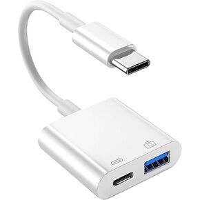 Apple USB-C to USB 3.0 Adapter with 30W PD Charging Port, Type-C to USB A Port OTG Cable Compatible with iPhone 15, MacBook Pro Air, iPad Pro, iMac, Surface, Galaxy S22/S21 and Other USB C Devices
