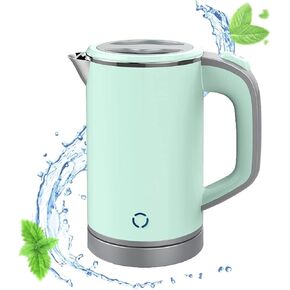 MiliPow Travel Electric Kettle 0.8L, 600W/5Mins Rapid Boil, BPA-Free Stainless Steel Interior, Auto Shut-Off & Boil-Dry Protection, Cordless Small Kettle for Travel, Camping, Home and Office