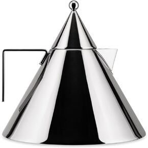 Alessi 90017 Il Conico - Design Water Kettle with Handle, 18/10 Stainless Steel Mirror Polished, 2 lt Capacity