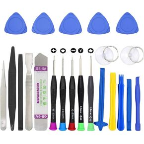 22 in 1 Screwdriver Set for iPhone, iPad, iWatch - Durable, High Precision, Anti-slip Handle, Magnetic Tips - Spudger Pry Opening Tool Kit