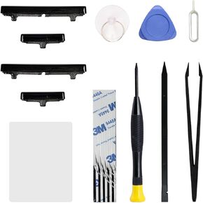 2 Pack for Galaxy S20 & S20 Plus Power Volume Button Replacement Repair Part, Side Buttons Compatible with S20 & S20 Plus, with Toolkit, Black