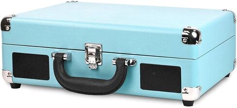 Victrola Vintage 3-Speed Bluetooth Portable Suitcase Record Player with Built-in Speakers | Upgraded Turntable Audio Sound| Includes Extra Stylus | Light Gray in Saudi Arabia