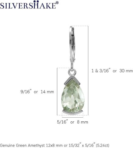 Silvershake White Gold Plated 925 Sterling Silver Drop Dangle Leverback Earrings in Saudi Arabia