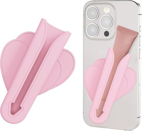 Lip Gloss Phone Case Holder, Heart Shape Silicone Lip Phone Holder Back Stick on Case for Most Phone Models (White) in Kuwait