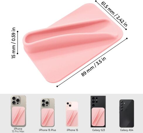 Lip Gloss Phone Case Holder, Heart Shape Silicone Lip Phone Holder Back Stick on Case for Most Phone Models (White) in Kuwait