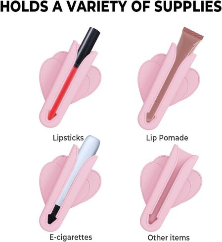 Lip Gloss Phone Case Holder, Heart Shape Silicone Lip Phone Holder Back Stick on Case for Most Phone Models (White) in Kuwait