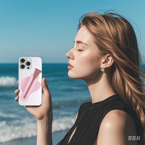 Lip Gloss Phone Case Holder, Heart Shape Silicone Lip Phone Holder Back Stick on Case for Most Phone Models (White) in Kuwait