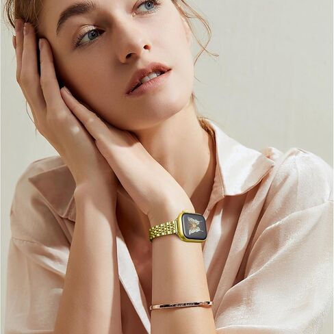سوار رفيع من الفولاذ المقاوم للصدأ متوافق مع أحزمة ساعة Apple للنساء، بديل نحيف أنيق وقابل للتعديل ومريح 44 مم 45 مم 42 مم 49 مم لسلسلة iWatch Ultra 10 (46 مم) 9 8 7 6 5 4 3 2 1 SE in Saudi Arabia