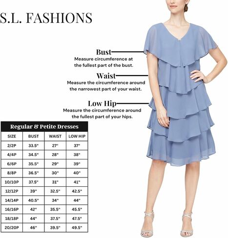 S.L. Fashions Women's Tea Length Cap Sleeve Sequin Lace A-Line Dress in Saudi Arabia