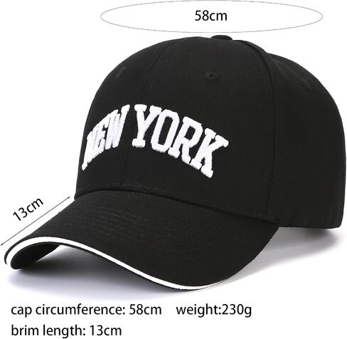 Classic Baseball Cap New York Embroidery 100% Cotton Adjustable Dad Hat Men and Women 2 in Saudi Arabia