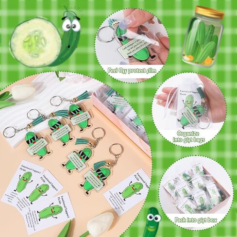 Emotional Support Keychain Gift - Positive Vegetable Keychain Employee Appreciation Gifts for Coworkers Teacher in Saudi Arabia