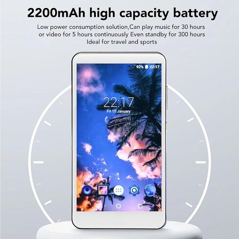 مشغل MP4، مشغل MP4 HiFi كامل 5 بوصات مع مكبر صوت، وقت تشغيل محمول 30 ساعة مشغل Mp3 Mp4 للأطفال والمراهقين والبالغين ورياضات السفر in Saudi Arabia