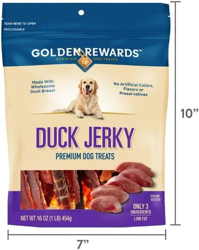 Golden Rewards Duck Jerky Premium Treats for Dogs, 16 oz Bag in Saudi Arabia