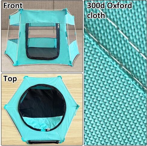 غرفة تسليم القطط، روضة حيوانات أليفة محمولة قابلة للطي للقطط، قلم تمرين، خيام عزل، أقفاص للكلاب، منزل بيت رائع للاستخدام الداخلي والخارجي، استخدام جرو أرنب (كبير + أزرق) in Kuwait